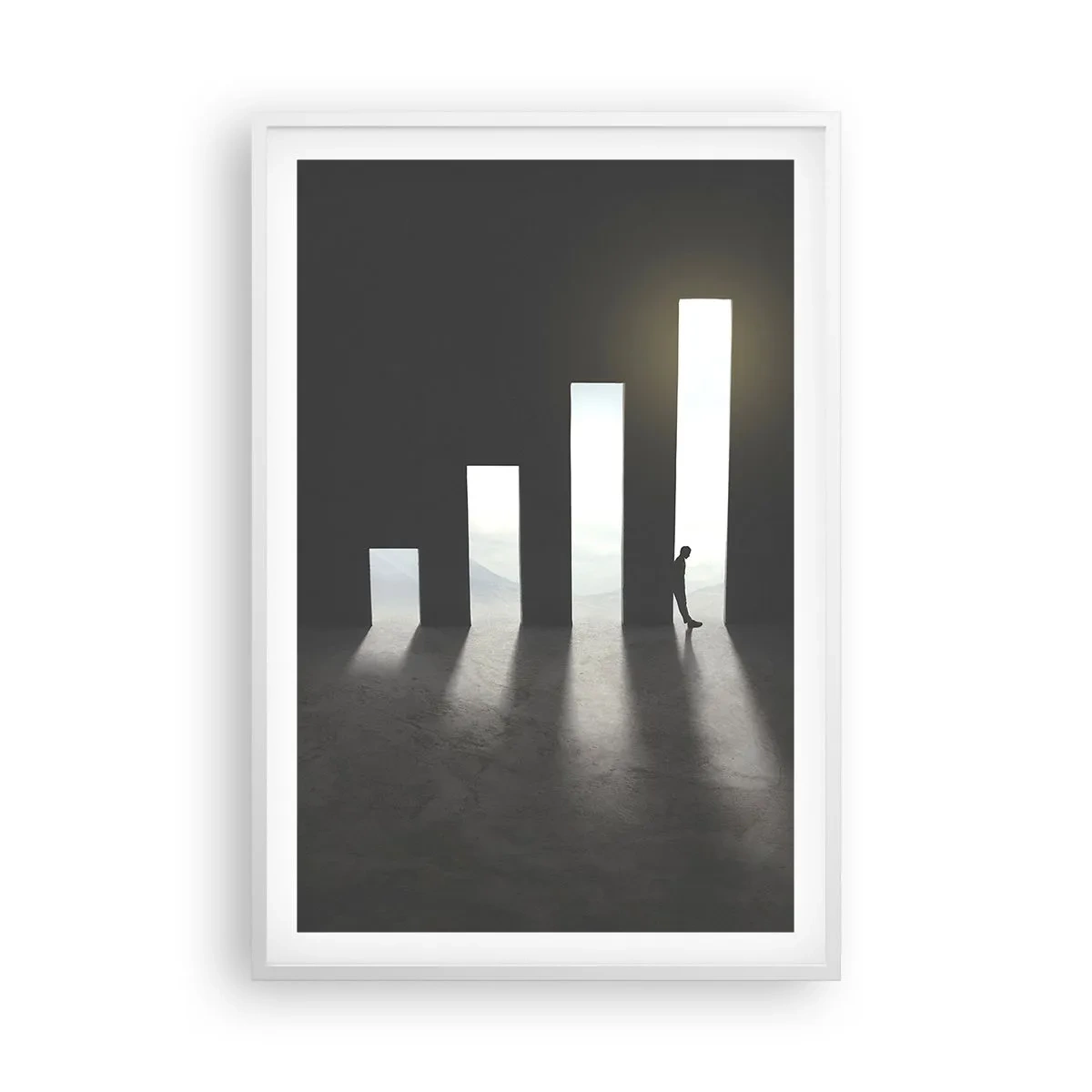 Affisch i vit ram - Framgång - ett intryck - 61x91 cm