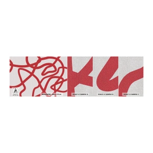 Provbit av fototapet Premium Canvas - Rött på vitt - Minimalism, Bit, Rader - 100x30 cm