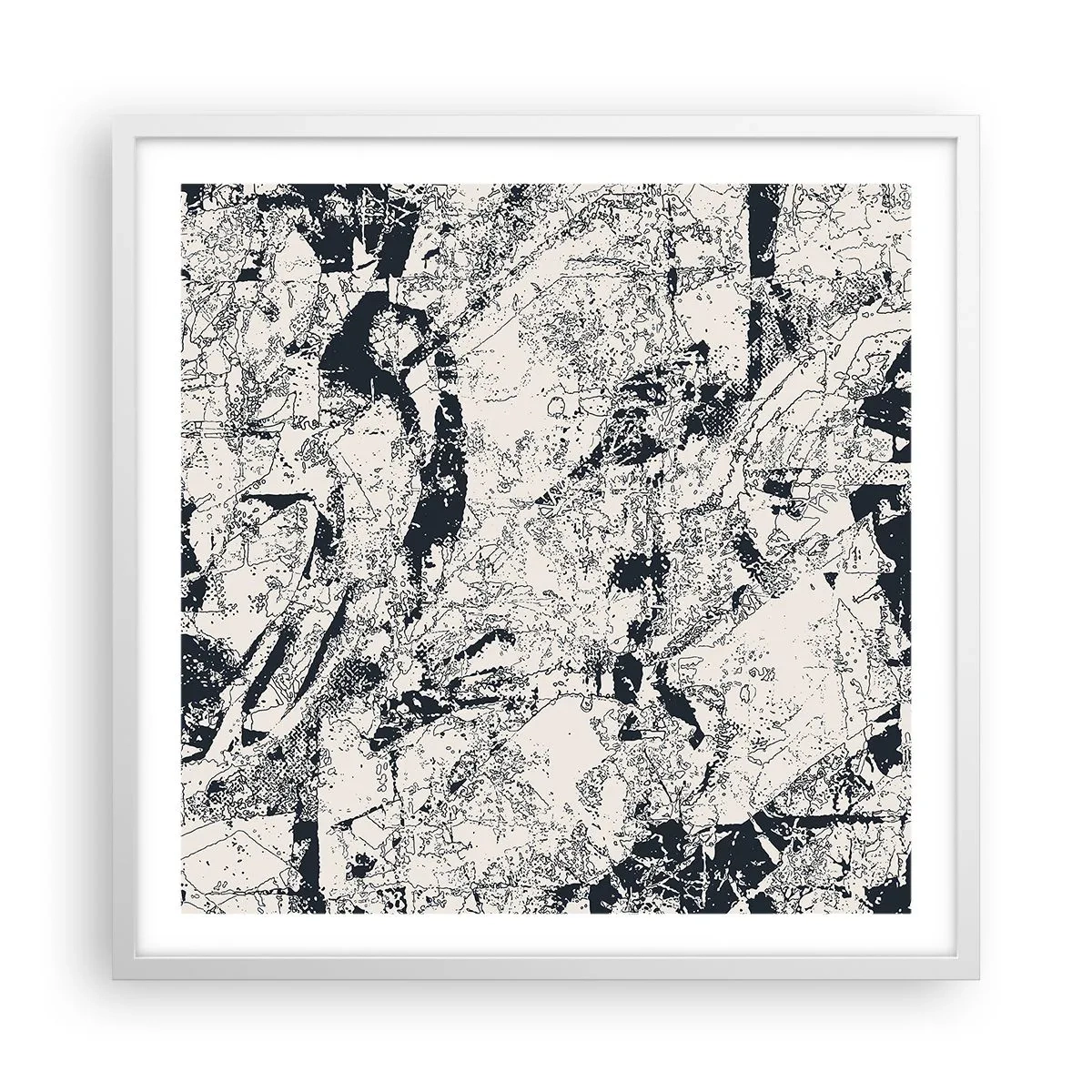 Affisch i vit ram - Motsatsernas interpenetration - 60x60 cm