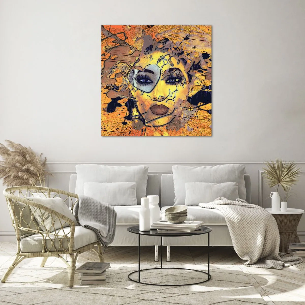 Glastavla - Bild på glas - Solig skönhet - 60x60 cm