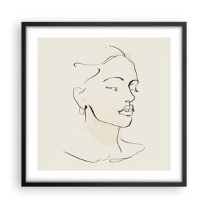 Affisch i svart ram - Säkra drag - 50x50 cm