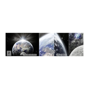 Provbit av självhäftande fototapet Deluxe Sticker - I fullt sken - Astronomi, Kosmos, Galaxy - 100x30 cm