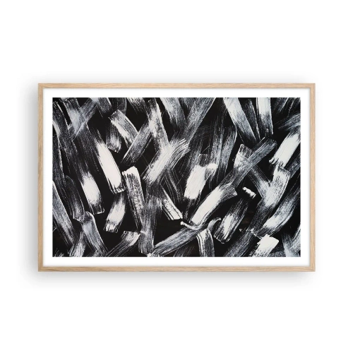 Affisch i ram av ljusek - Abstraktion i industriell anda - 91x61 cm