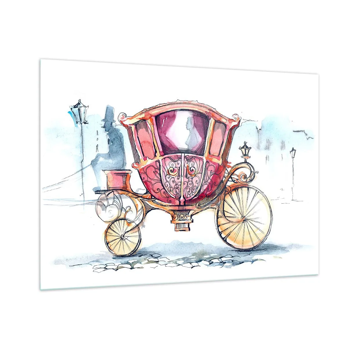 Glastavla - Bild på glas - Bröllop eller bal? - 100x70 cm