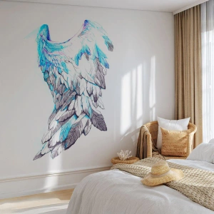 Självhäftande Fototapet Deluxe Sticker - Jag behöver vingar - Abstraktion, Fågelvinge, Fågelfjädrar - 250x175 cm