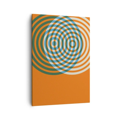 Canvastavla - Bild på duk - Abstrakt cirkulär variation - 50x70 cm