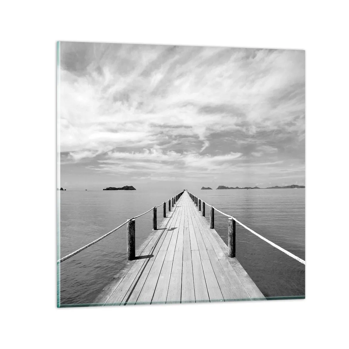 Glastavla - Bild på glas - Kanske en resa... - 50x50 cm