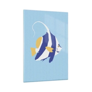 Glastavla - Bild på glas - Miss av tropiska vatten - 80x120 cm