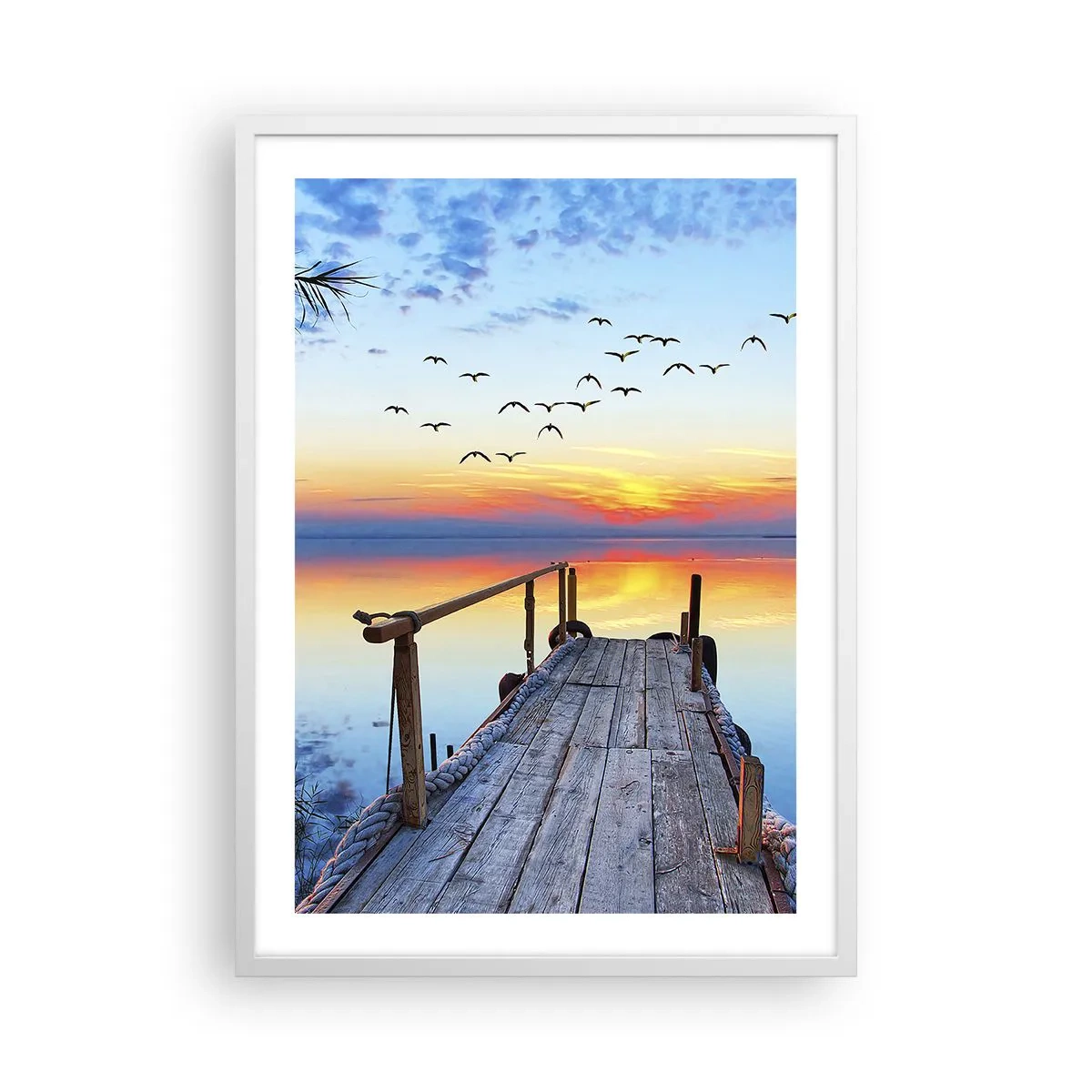 Affisch i vit ram - Dags att vända hem... - 50x70 cm