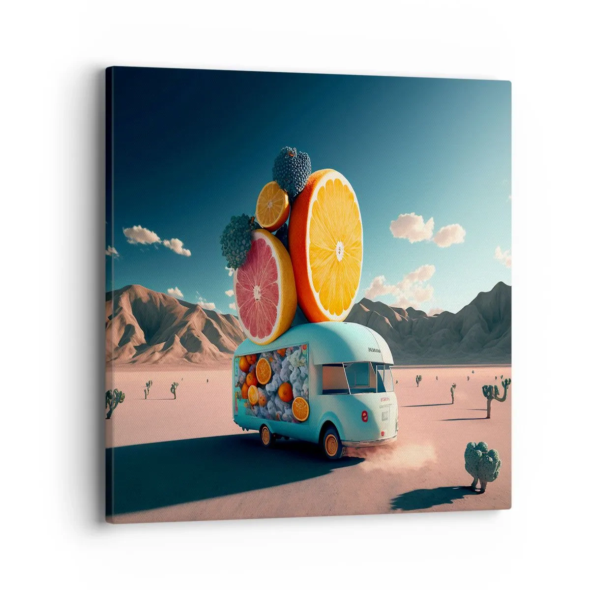 Canvastavla - Bild på duk - En smak av semester - 40x40 cm