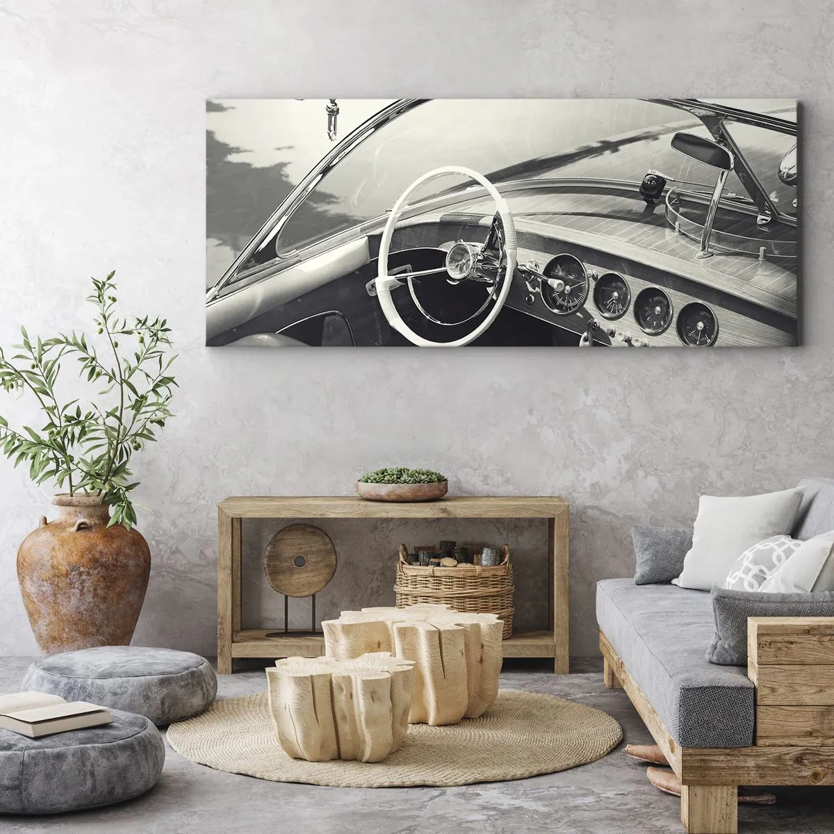 Canvastavla - Bild på duk - Väder för de rika - 100x40 cm