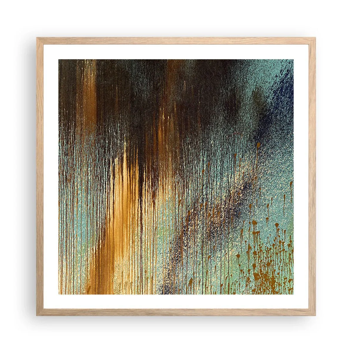 Affisch i ram av ljusek - En oavsiktlig färgglad komposition - 60x60 cm