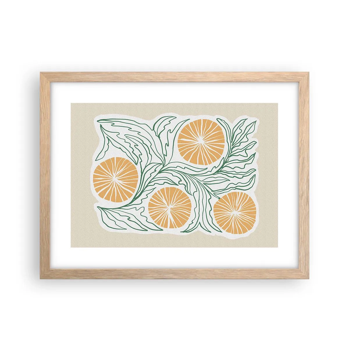 Affisch i ram av ljusek - Etniskt med en touch av abstraktion - 40x30 cm