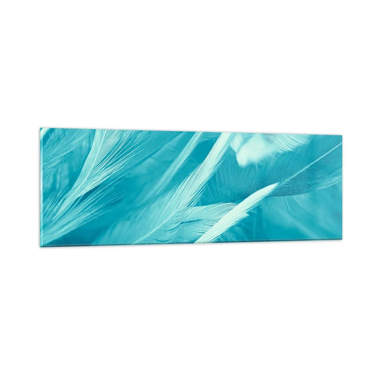 Glastavla - Bild på glas - Drunkna i dun - 90x30 cm
