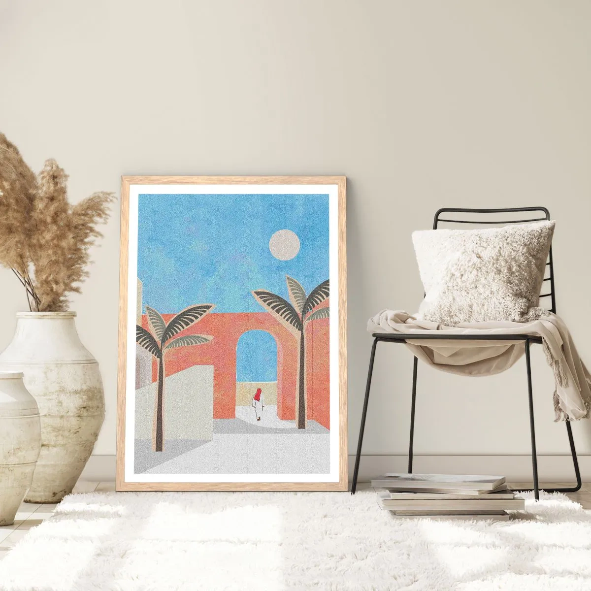 Affisch i ram av ljusek - En arabisk dag - 30x40 cm