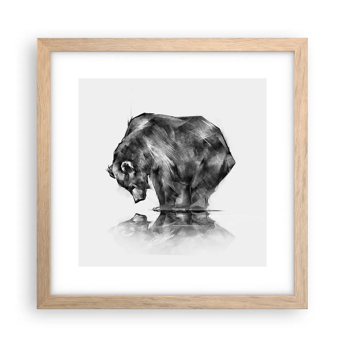 Affisch i ram av ljusek - Roligt att se någon närstående - 30x30 cm