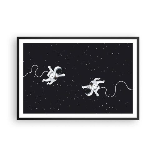 Affisch i svart ram - Rymddans - 91x61 cm