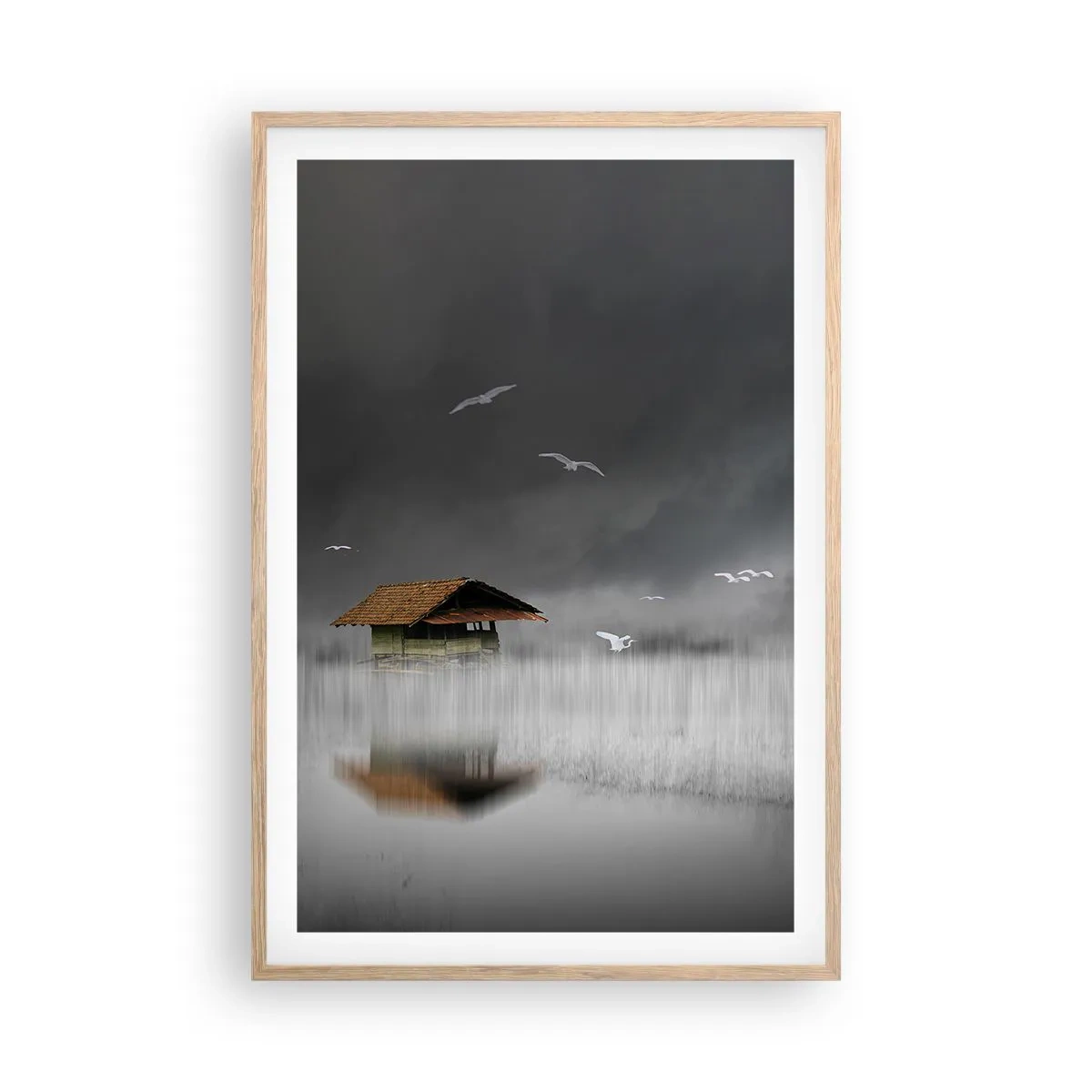 Affisch i ram av ljusek - Regnskydd - 61x91 cm