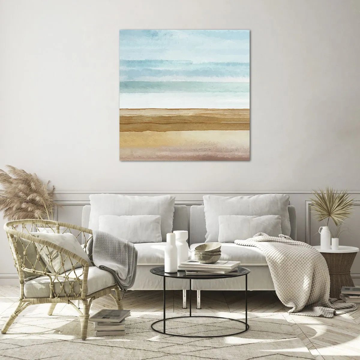 Glastavla - Bild på glas - Svalkande - 40x40 cm