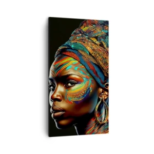 Canvastavla - Bild på duk - Afrikansk drottning - 45x80 cm