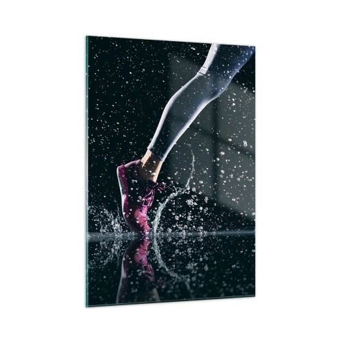 Glastavla - Bild på glas - Med all kraft i benen - 50x70 cm