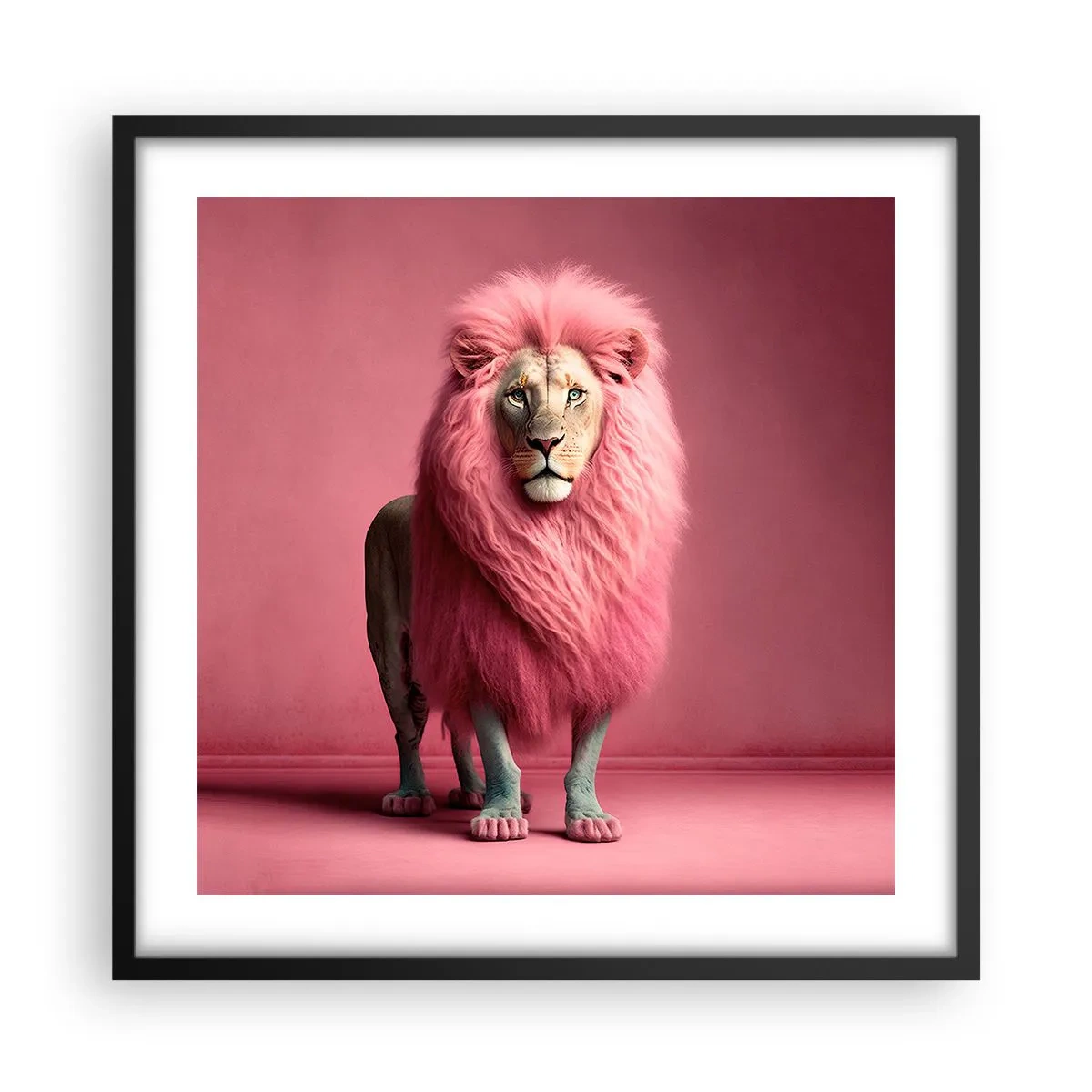 Affisch i svart ram - Och du är inte längre rädd - 50x50 cm