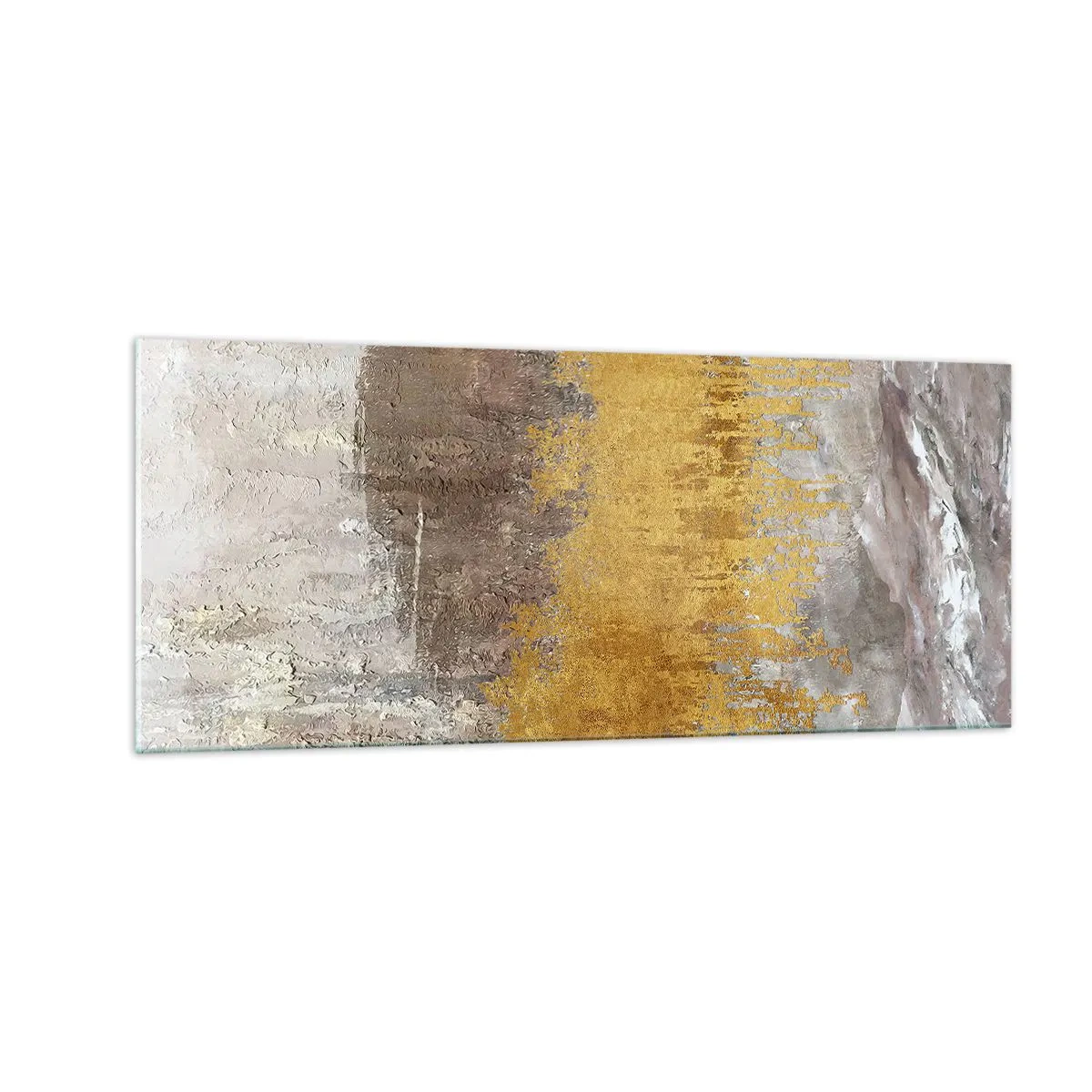 Glastavla - Bild på glas - En gyllene explosion - 100x40 cm
