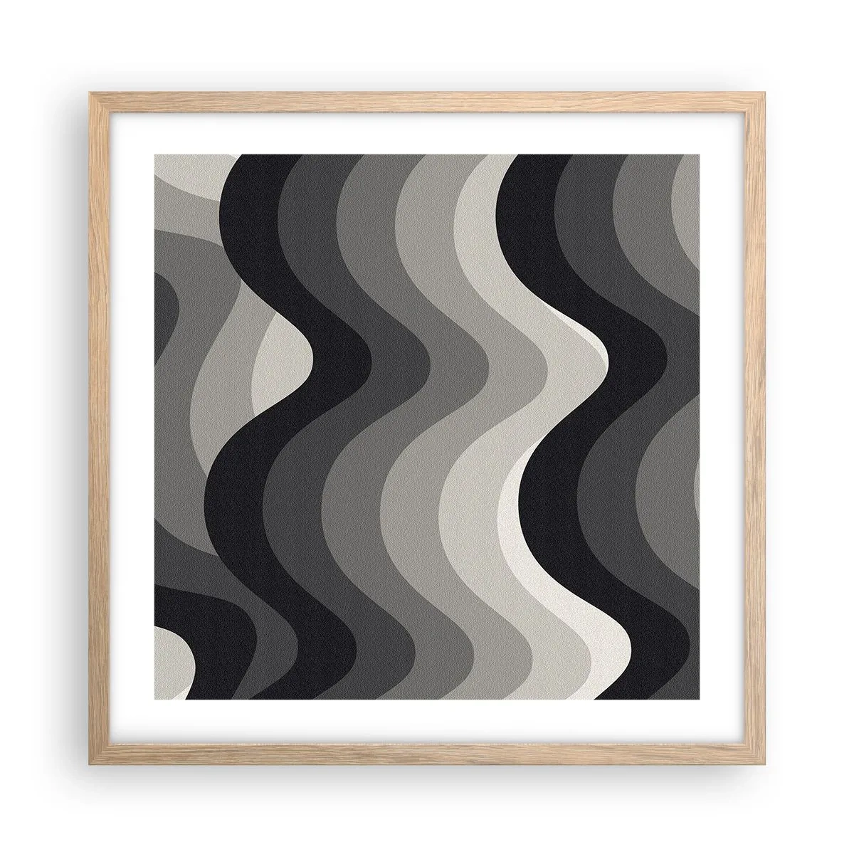 Affisch i ram av ljusek - Våg efter våg - 50x50 cm