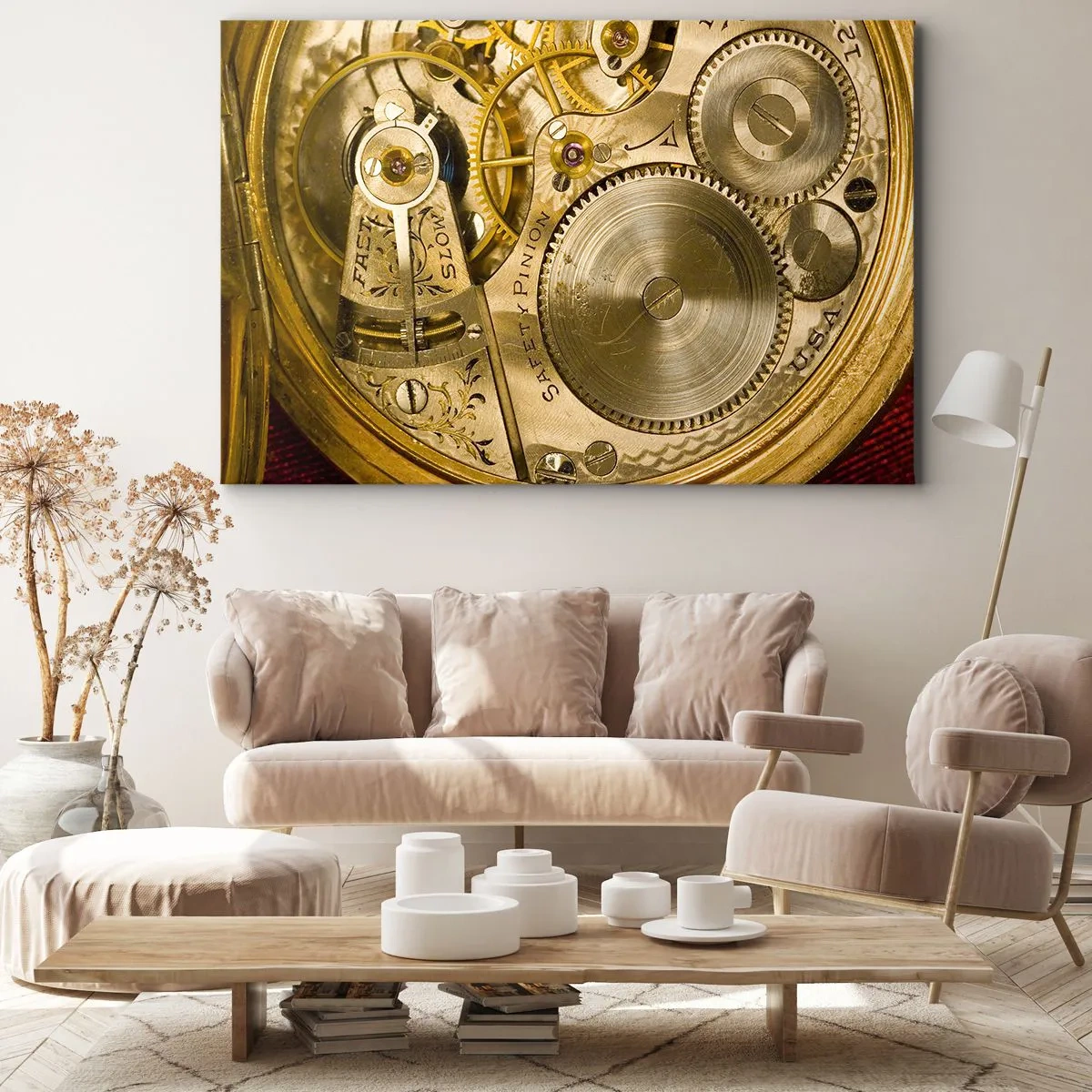 Canvastavla - Bild på duk - Gå med tidens anda - 70x50 cm