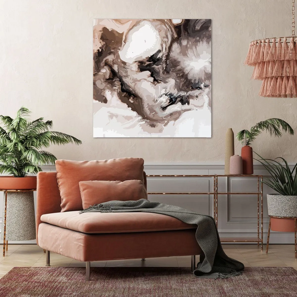 Canvastavla - Bild på duk - En galax födelse - 70x70 cm