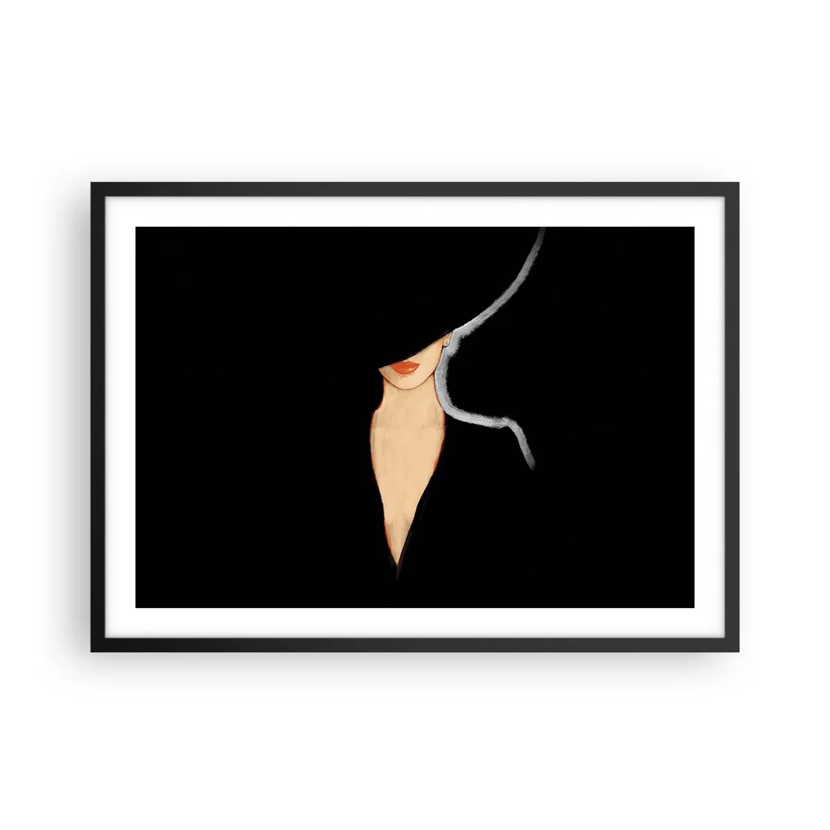 Affisch i svart ram - Elegans och stil - 70x50 cm
