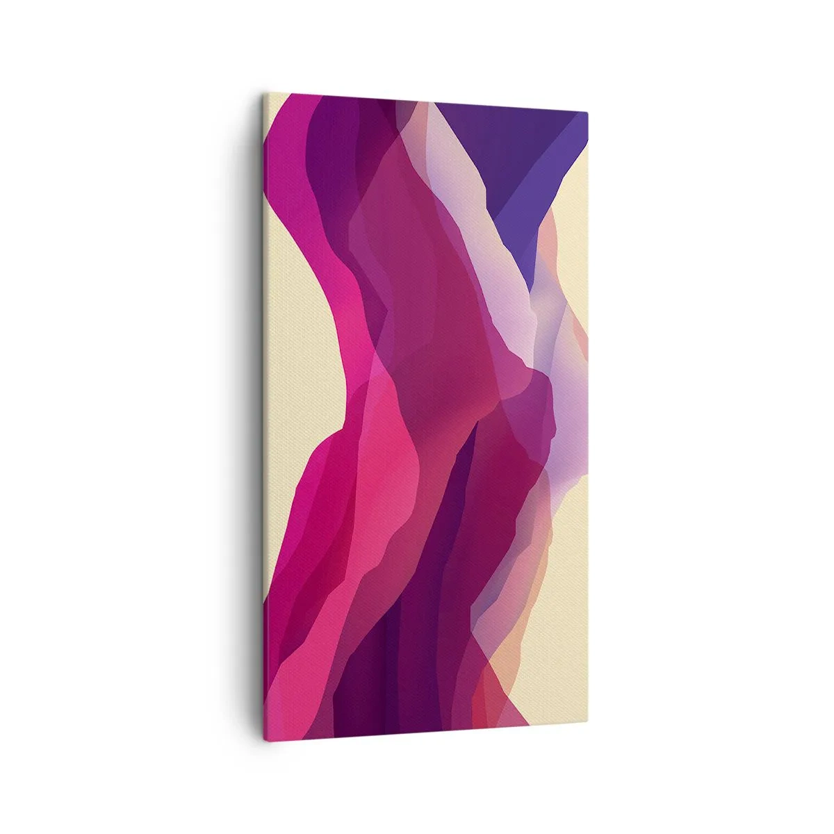 Canvastavla - Bild på duk - Purpurfärgade vågor - 45x80 cm