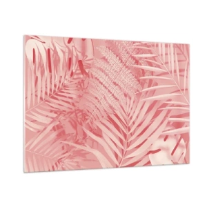 Glastavla - Bild på glas - Rosa koncept - 100x70 cm
