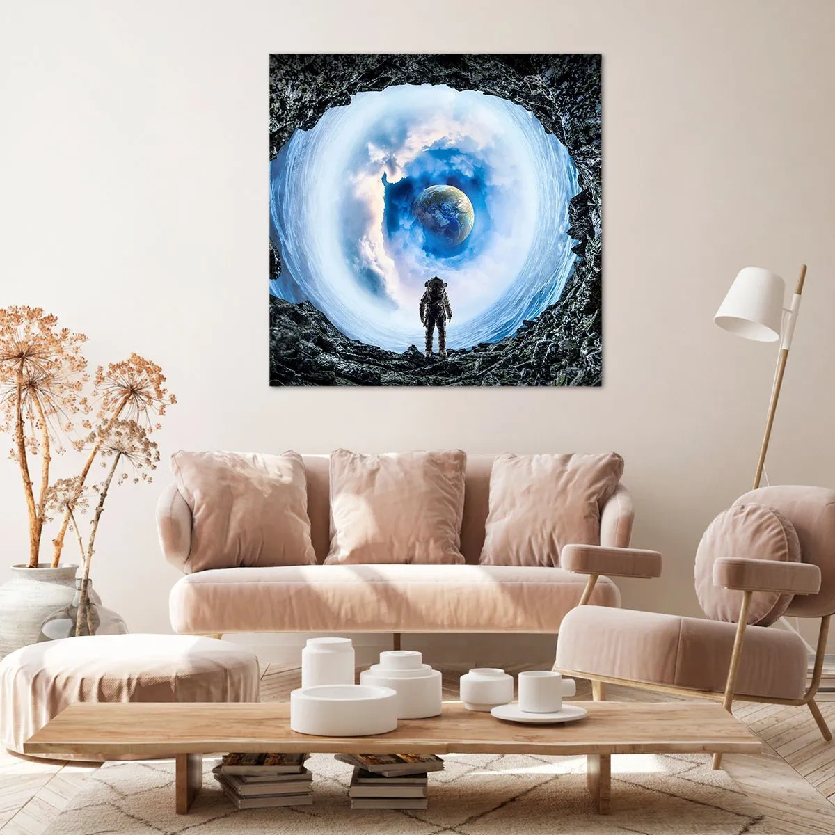 Canvastavla - Bild på duk - Det är inte långt kvar hem - 50x50 cm