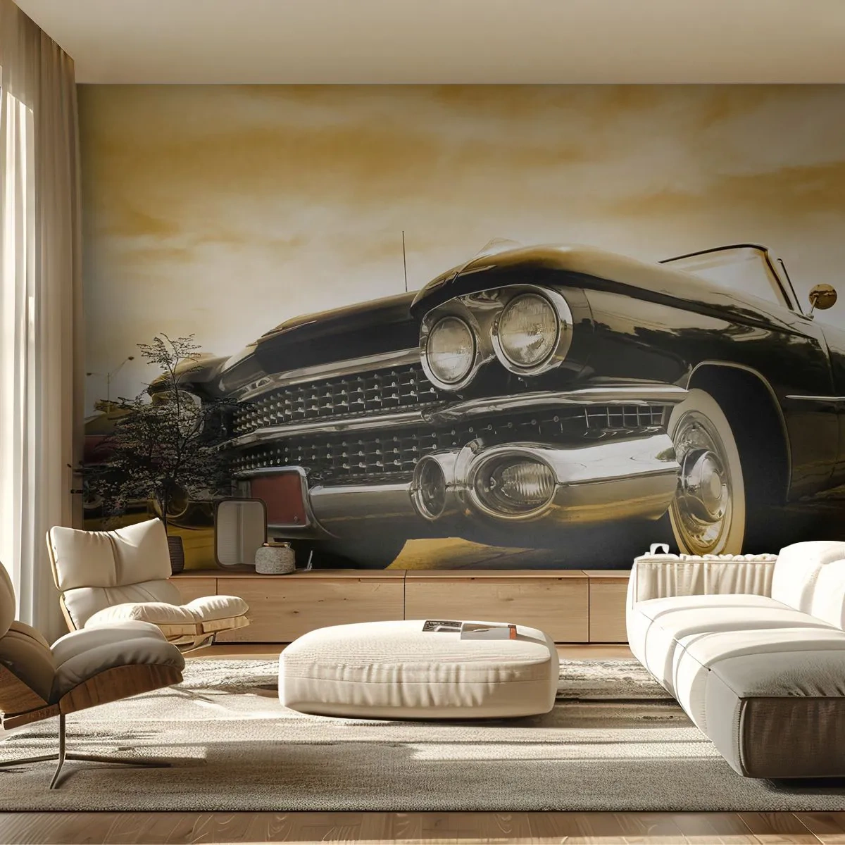 Fototapet Premium Canvas - Klassiken blir aldrig gammal - Bil, Bil, Retro - 200x140 cm