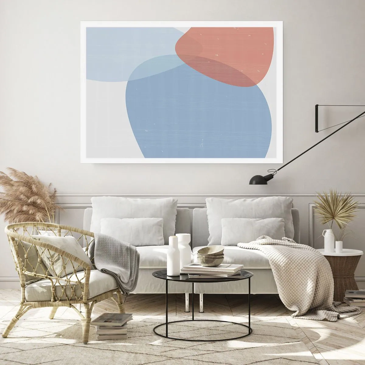 Affisch - Pastellfärgade relationer - 100x70 cm