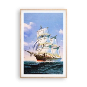 Affisch i ram av ljusek - Stolt med vinden - 61x91 cm