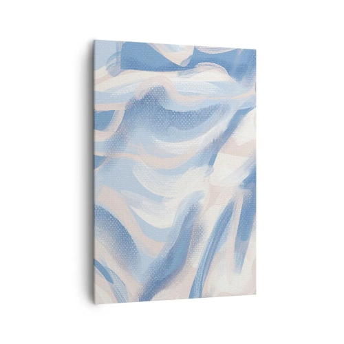 Canvastavla - Bild på duk - Blå krusningar - 70x100 cm