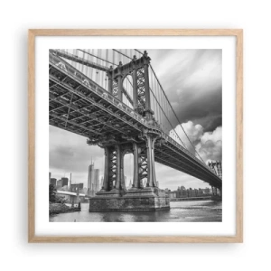 Affisch i ram av ljusek - Till stadens hjärta - 50x50 cm