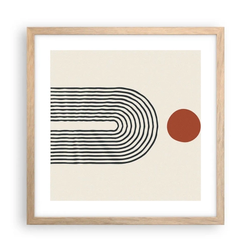 Affisch i ram av ljusek - Formernas och färgernas magnetism - 40x40 cm