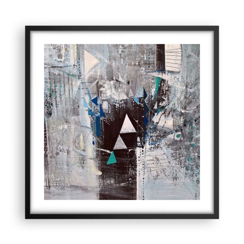 Affisch i svart ram - Trianglarnas överordnade ordning - 50x50 cm