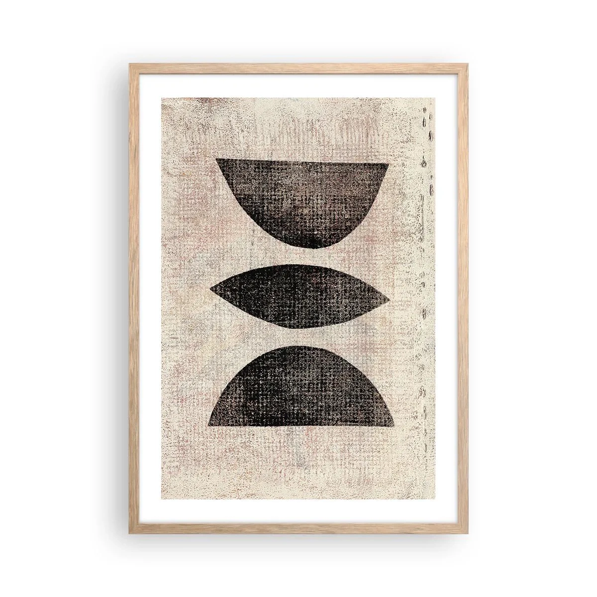 Affisch i ram av ljusek - Etnisk abstraktion - 50x70 cm