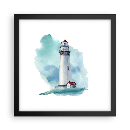 Affisch i svart ram - Milda syster av det blåa - 30x30 cm