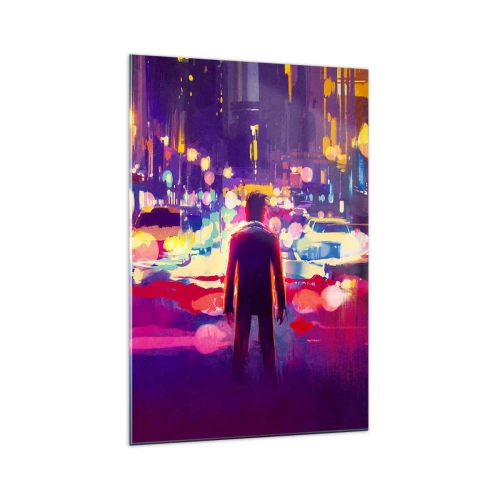 Glastavla - Bild på glas - Doppad i ljuset - 70x100 cm