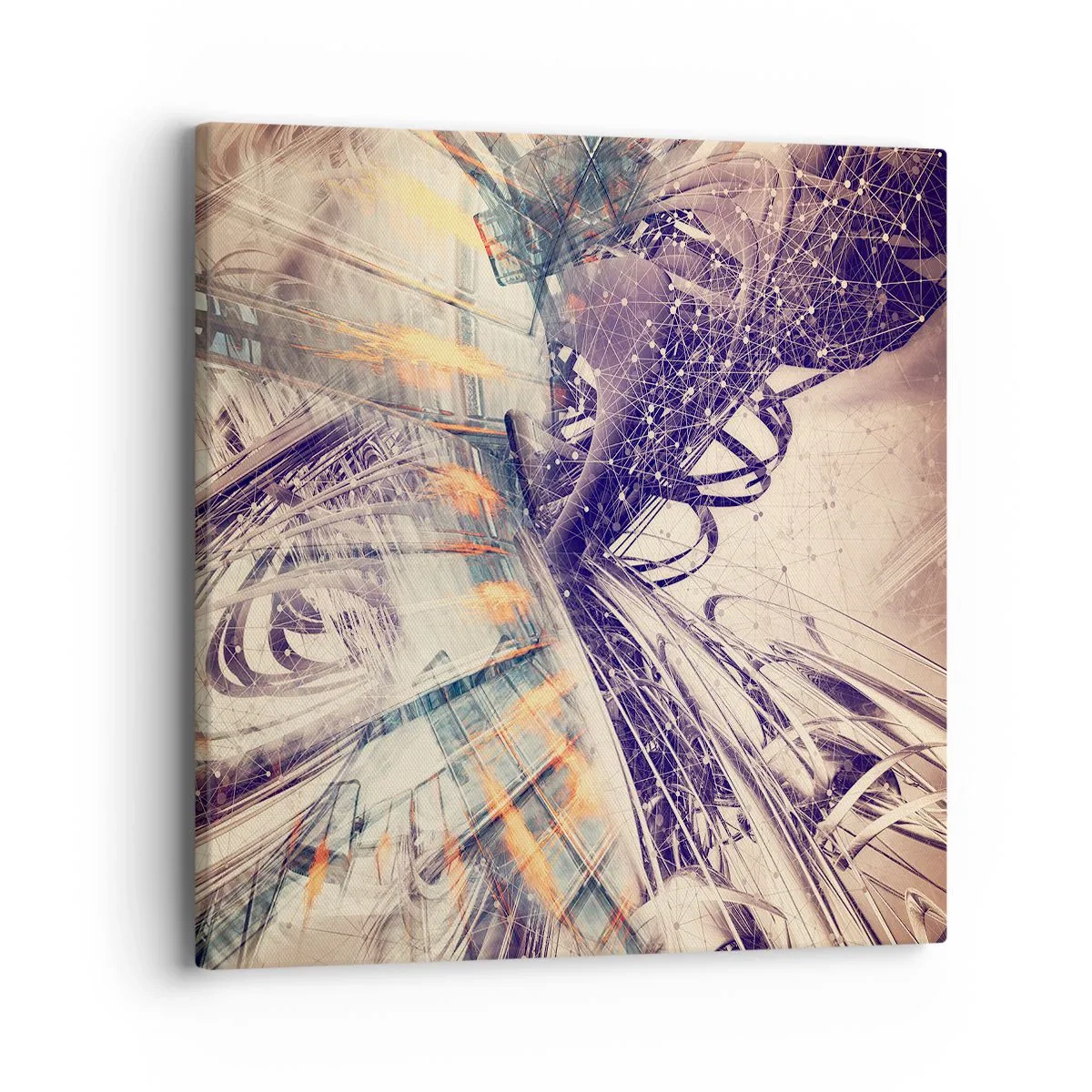 Canvastavla - Bild på duk - Med hög fart - 40x40 cm