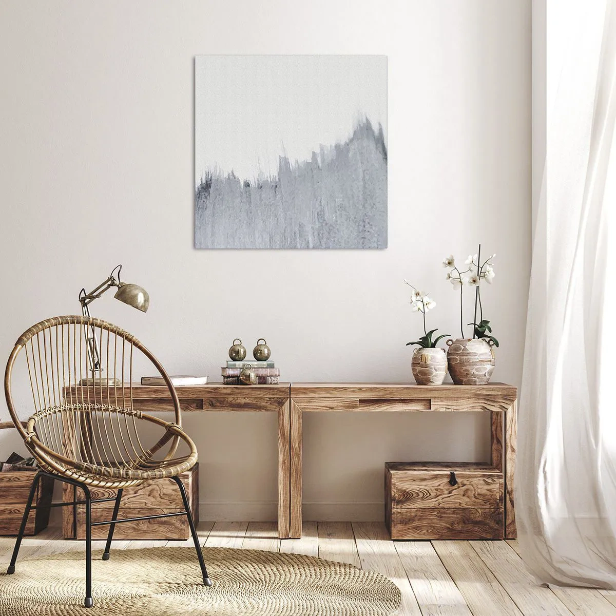 Canvastavla - Bild på duk - Mystisk skiva - 70x70 cm