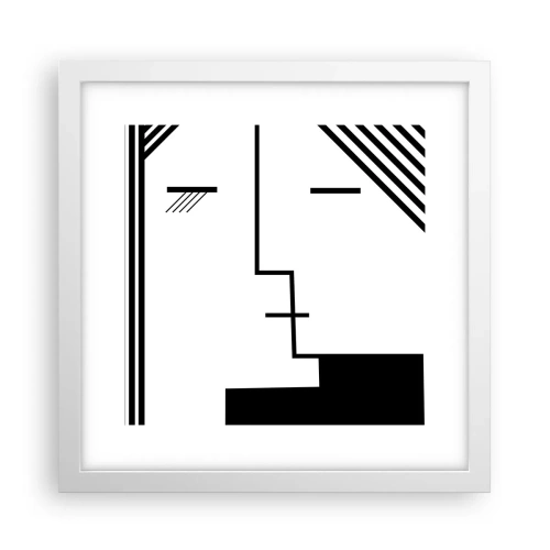 Affisch i vit ram - Bara en kyss - 30x30 cm