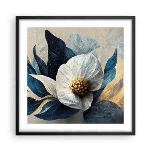 Affisch i svart ram - Har ett hjärta av guld - 50x50 cm