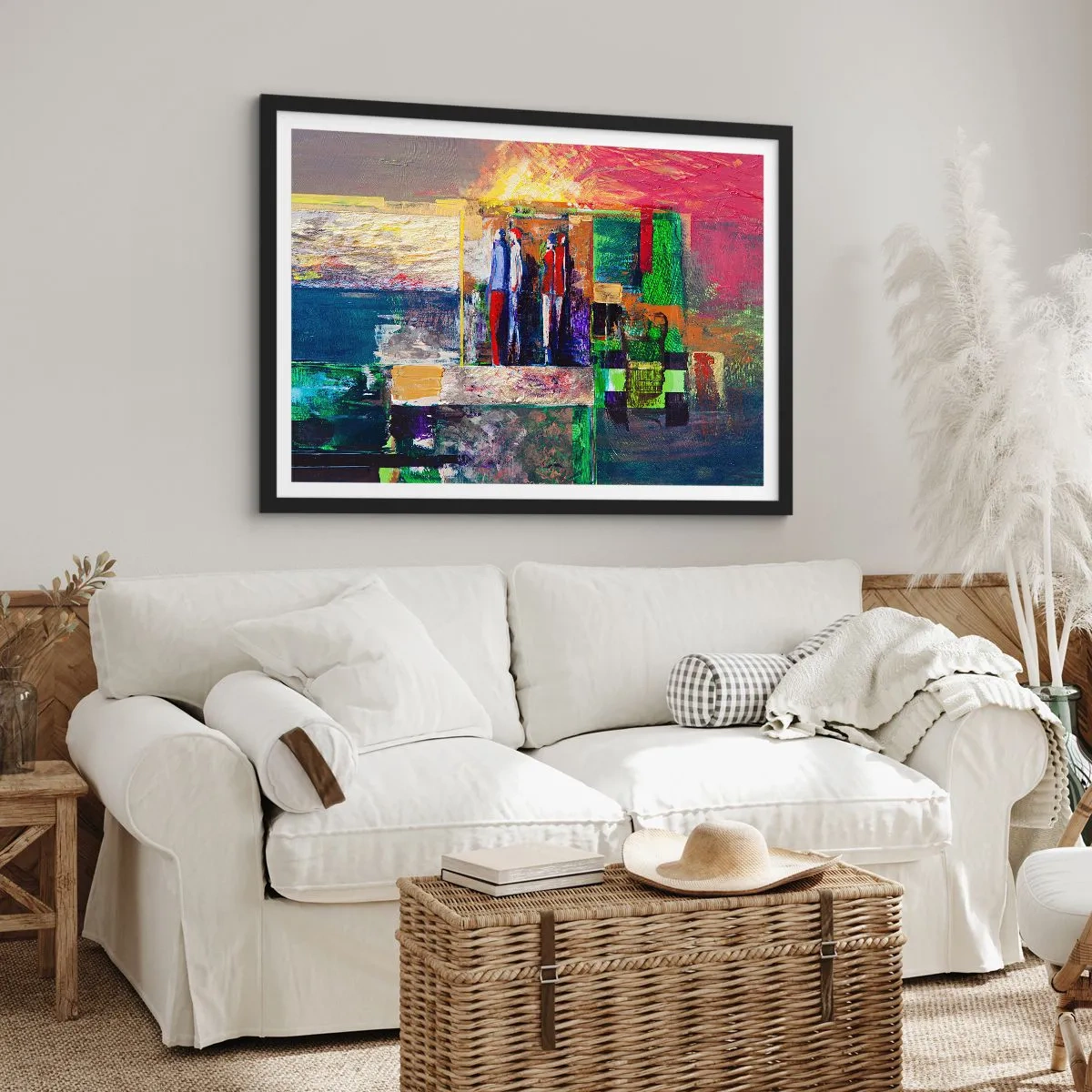 Affisch i svart ram - Relationer och emotioner - 100x70 cm