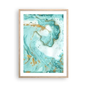 Affisch i ram av ljusek - Under stora vågen från Edo-tiden - 50x70 cm